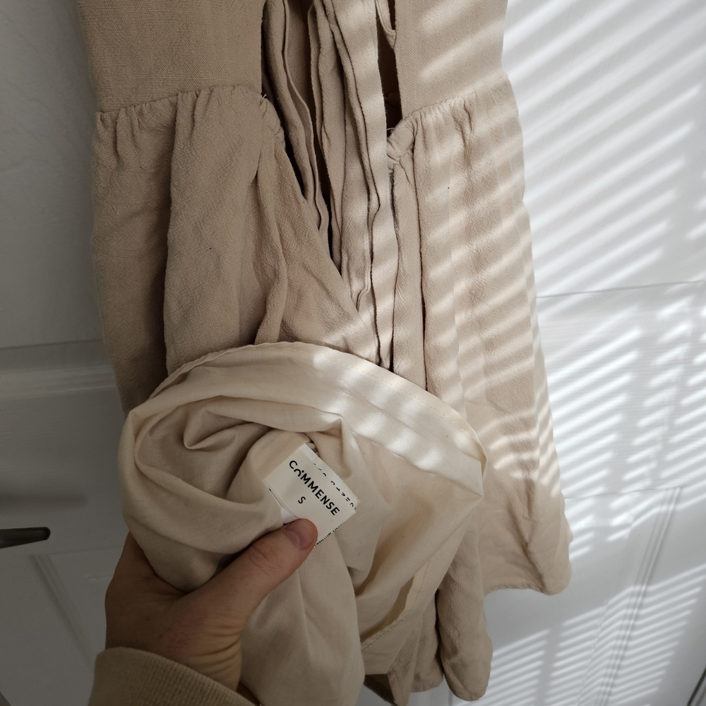 Women’s Strapless Beige Sundress - Picture 3 of 3